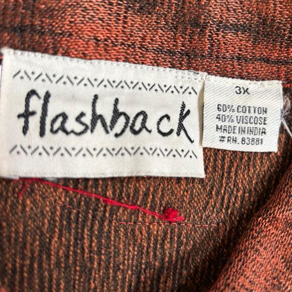 Vintage Flashback Embroidered Copper Jacket 3X Boho Crochet Hem Sequin Details - Picture 11 of 13